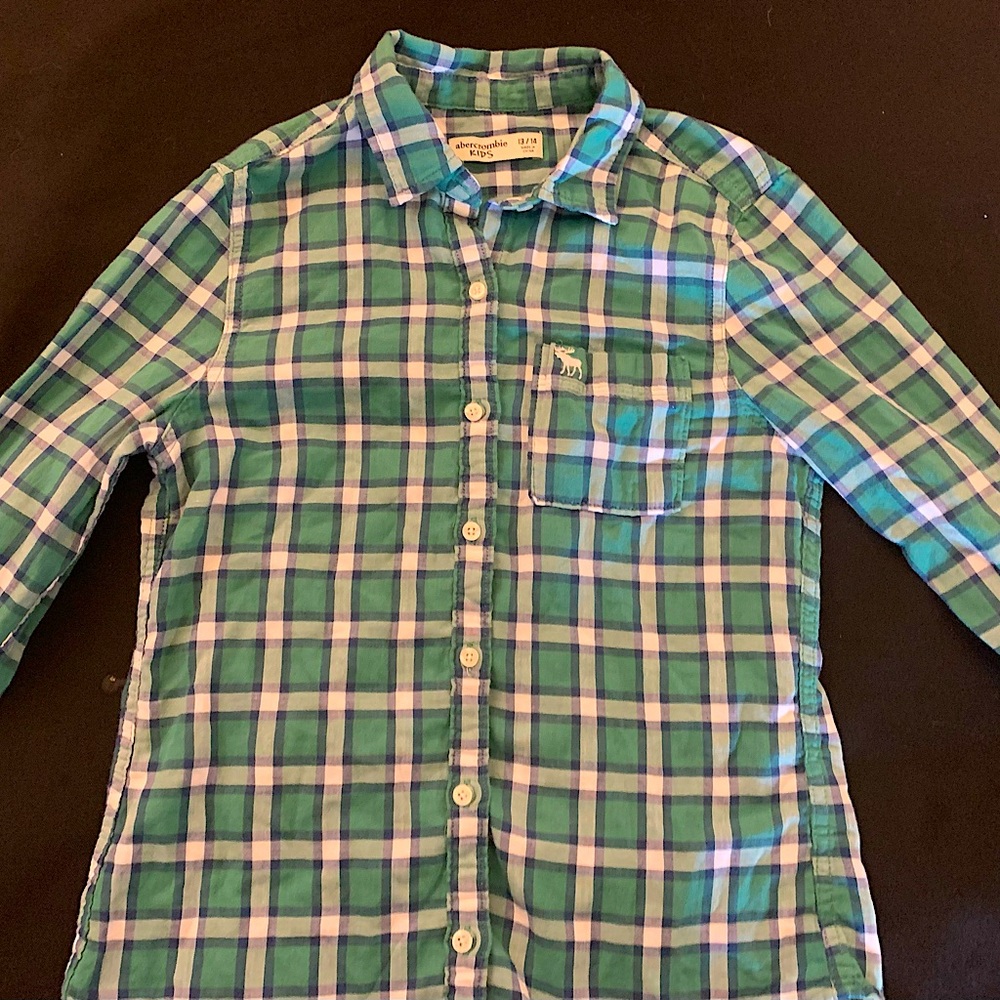 Kid’s Abercrombie Long Sleeve Button Up Shirt Size 13/14